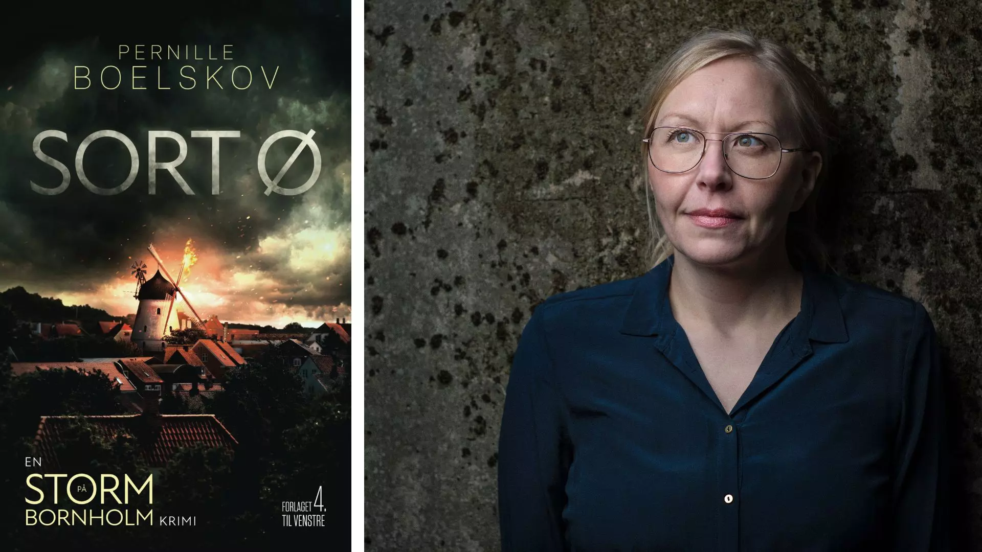 Bogen "Sort Ø" og forfatter Pernille Boelskov